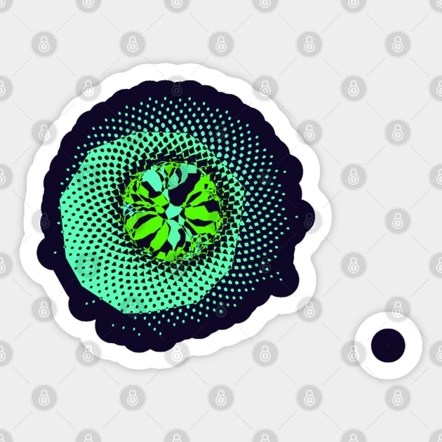 3D Crystal Phyllotaxis Flower Sticker by quasicrystals